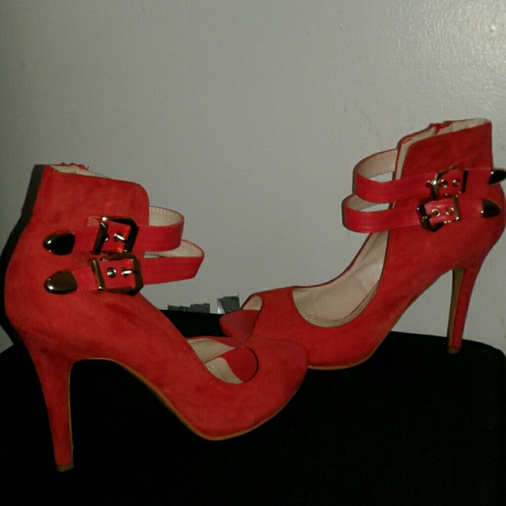 Sexy Red Ankle strap Heels
